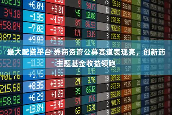 最大配资平台 券商资管公募赛道表现亮，创新药主题基金收益领跑